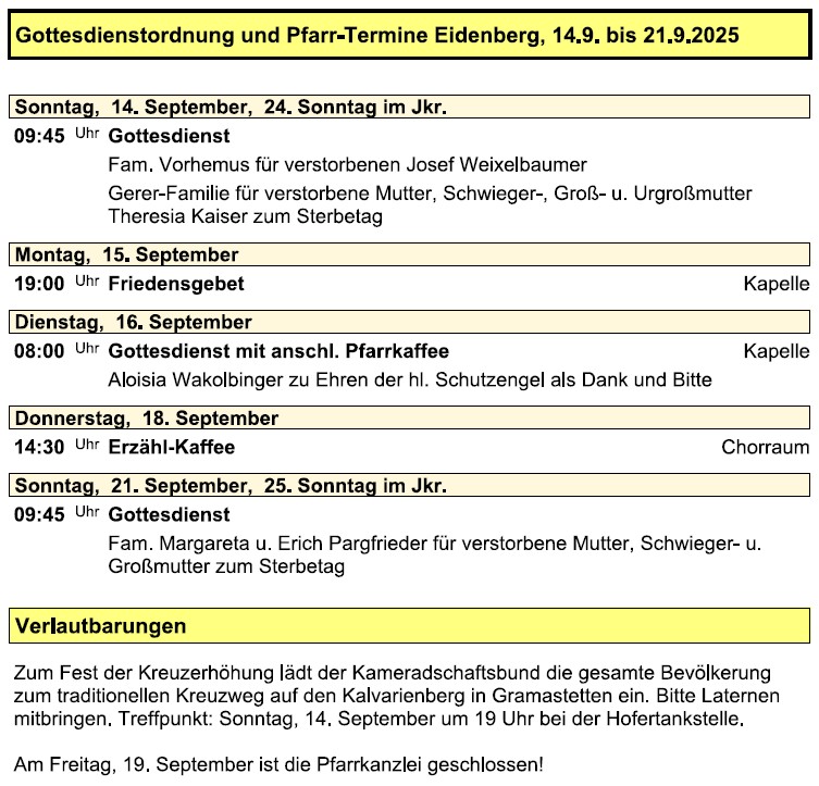 Pfarre Eidenberg 20250914