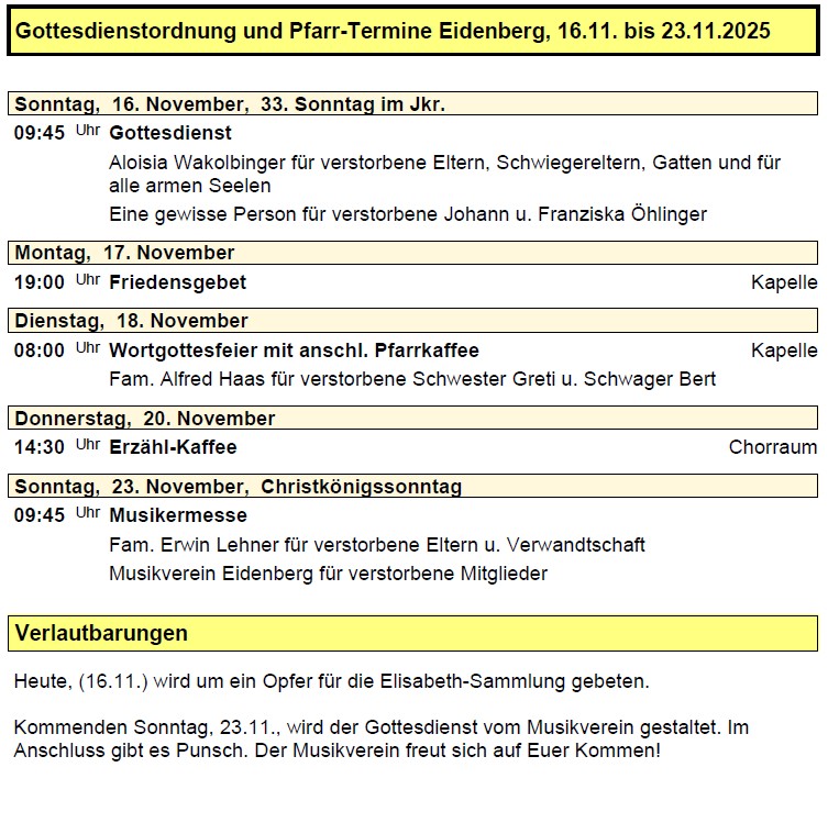 Pfarre Eidenberg 20251116