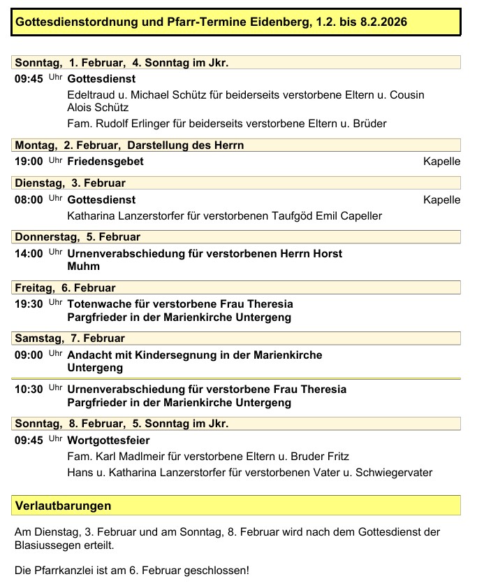 Pfarre Eidenberg 20260131