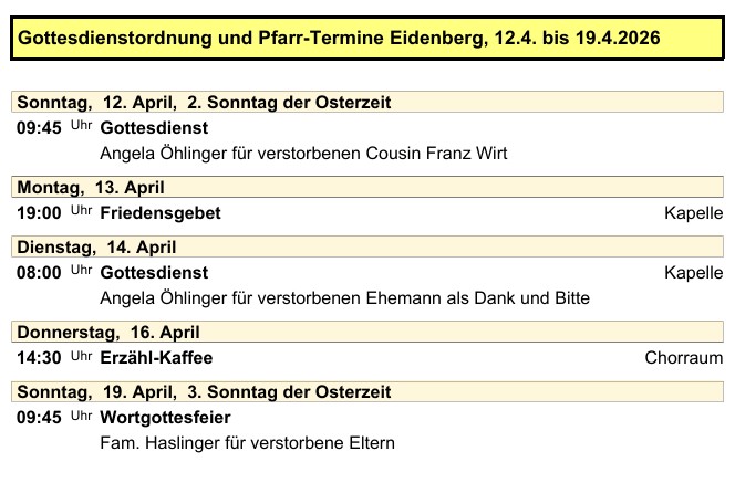 Pfarre Eidenberg 20260411