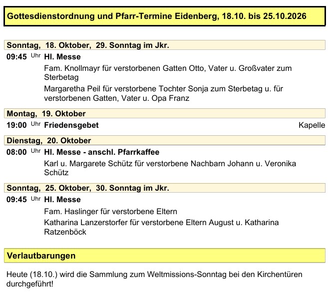 Pfarre Eidenberg 20261018
